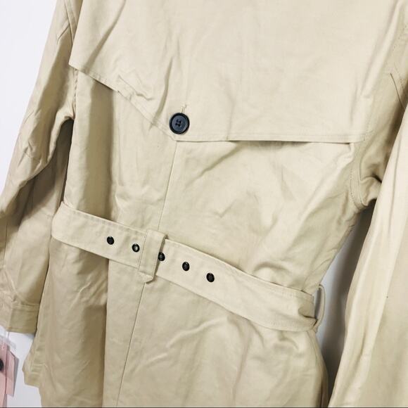 Avec Les Filles  Light Canvas Double-Breasted Trench Coat - Picture 8 of 10